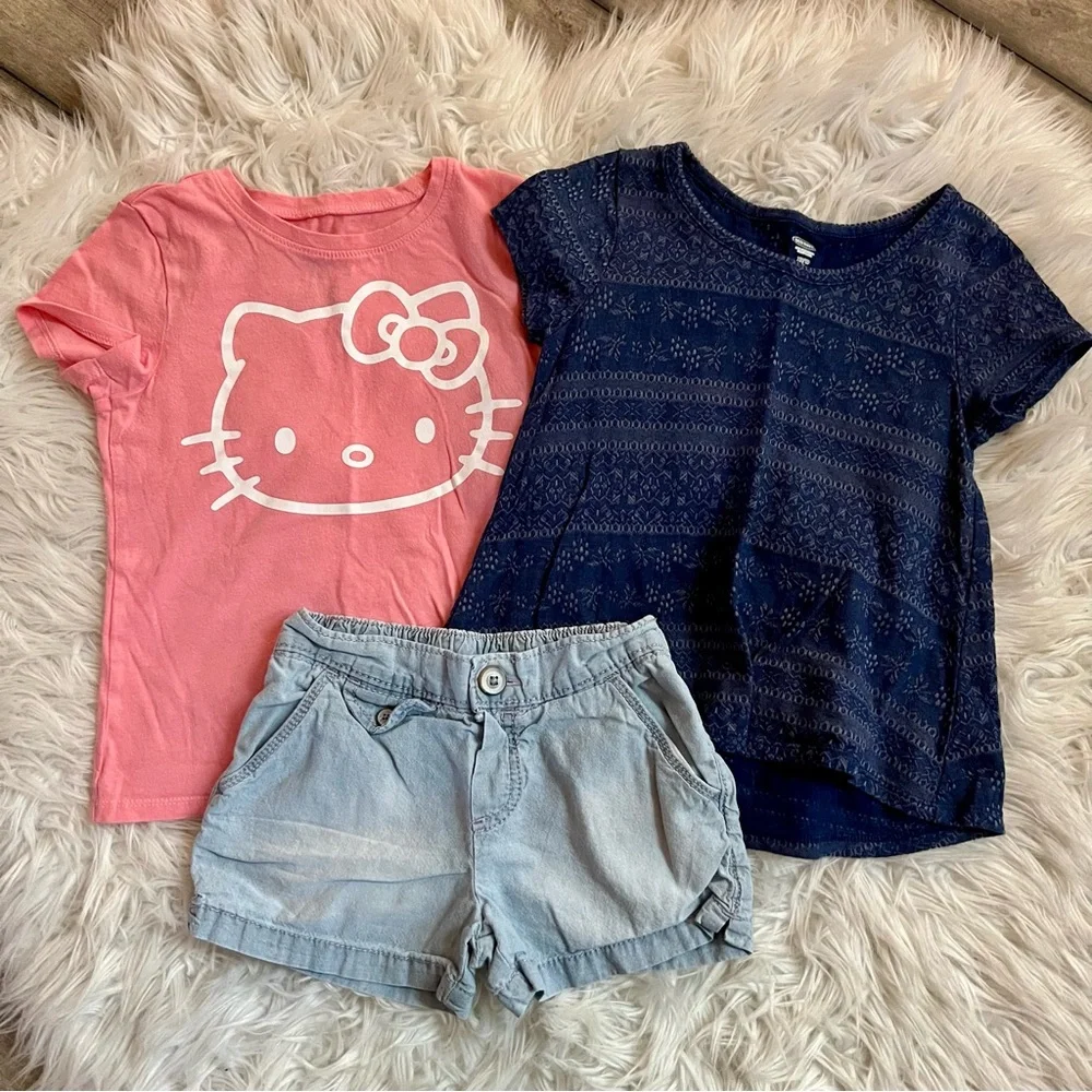Hello Kitty Pink and Navy Kids Matching Set